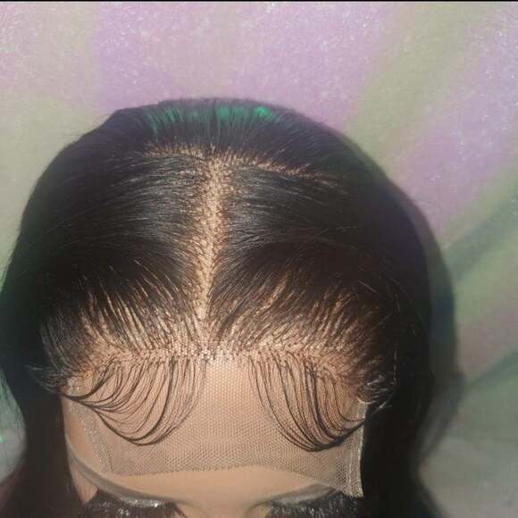 100%Human hair closure wig main image 2